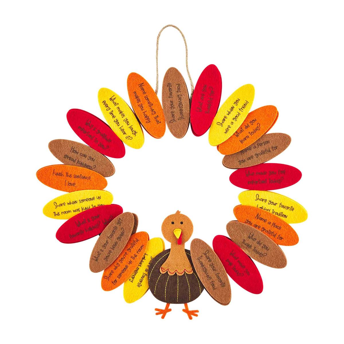 Mud Pie Turkey Gratitude Wreath-MUD PIE-Little Giant Kidz