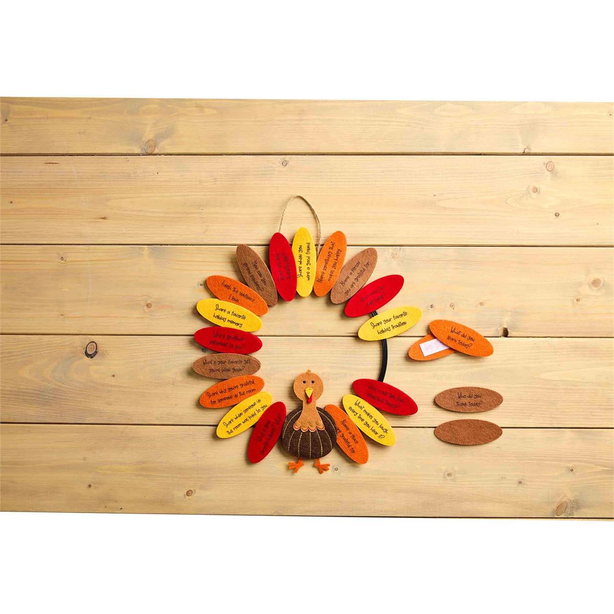 Mud Pie Turkey Gratitude Wreath-MUD PIE-Little Giant Kidz