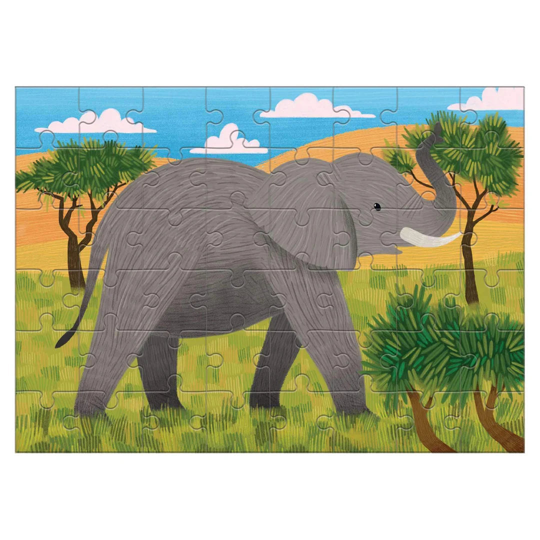 Mudpuppy 48 Piece Mini Puzzle - African Elephant-MUDPUPPY-Little Giant Kidz