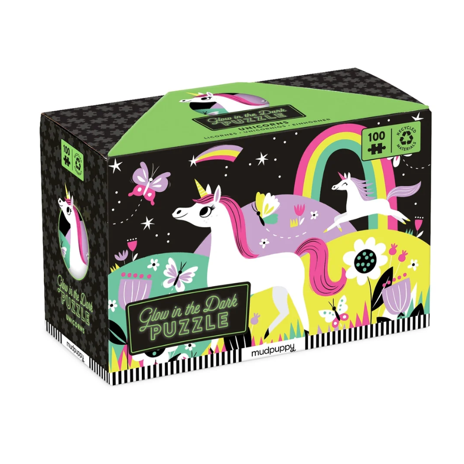 Mudpuppy Unicorn Glow-in-the-Dark Puzzle-MUDPUPPY-Little Giant Kidz