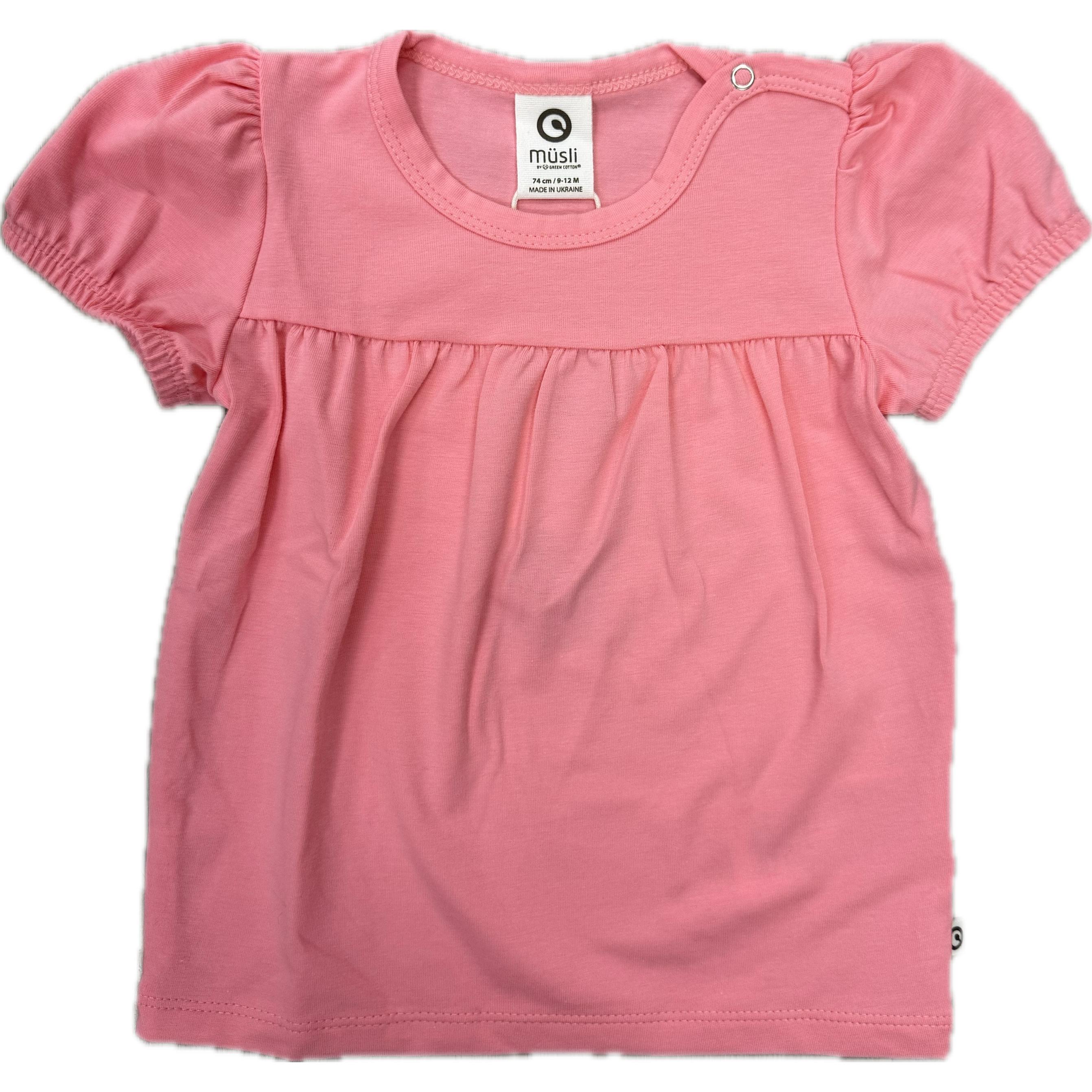 Müsli Baby Cozy Me Puff Sleeve T-Shirt- Bubblegum-Müsli Green Cotton Group-Little Giant Kidz
