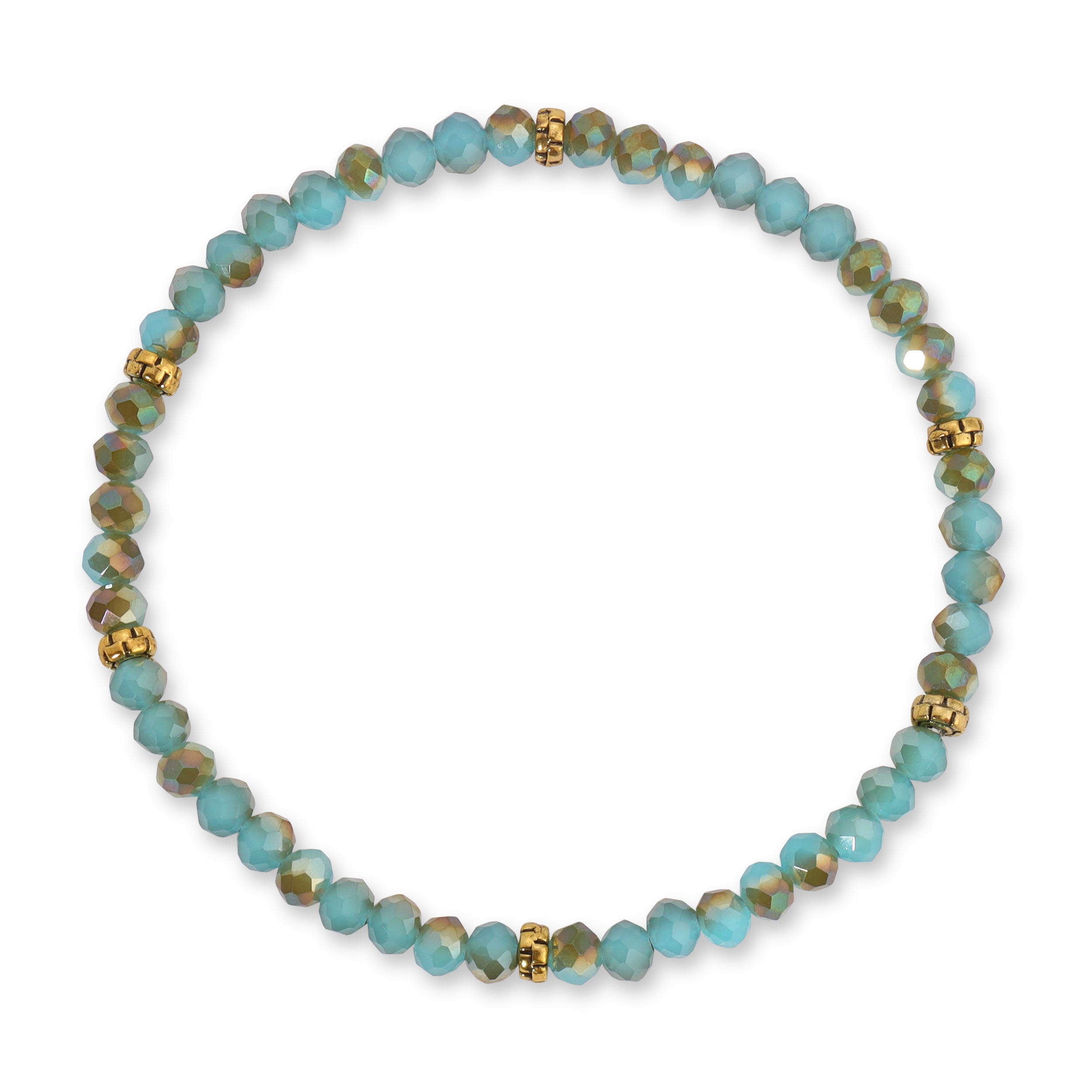 My FUN Colors Mini Crystal Bracelet Sand & Sea Crystal / Gold Accent-My FUN Colors-Little Giant Kidz