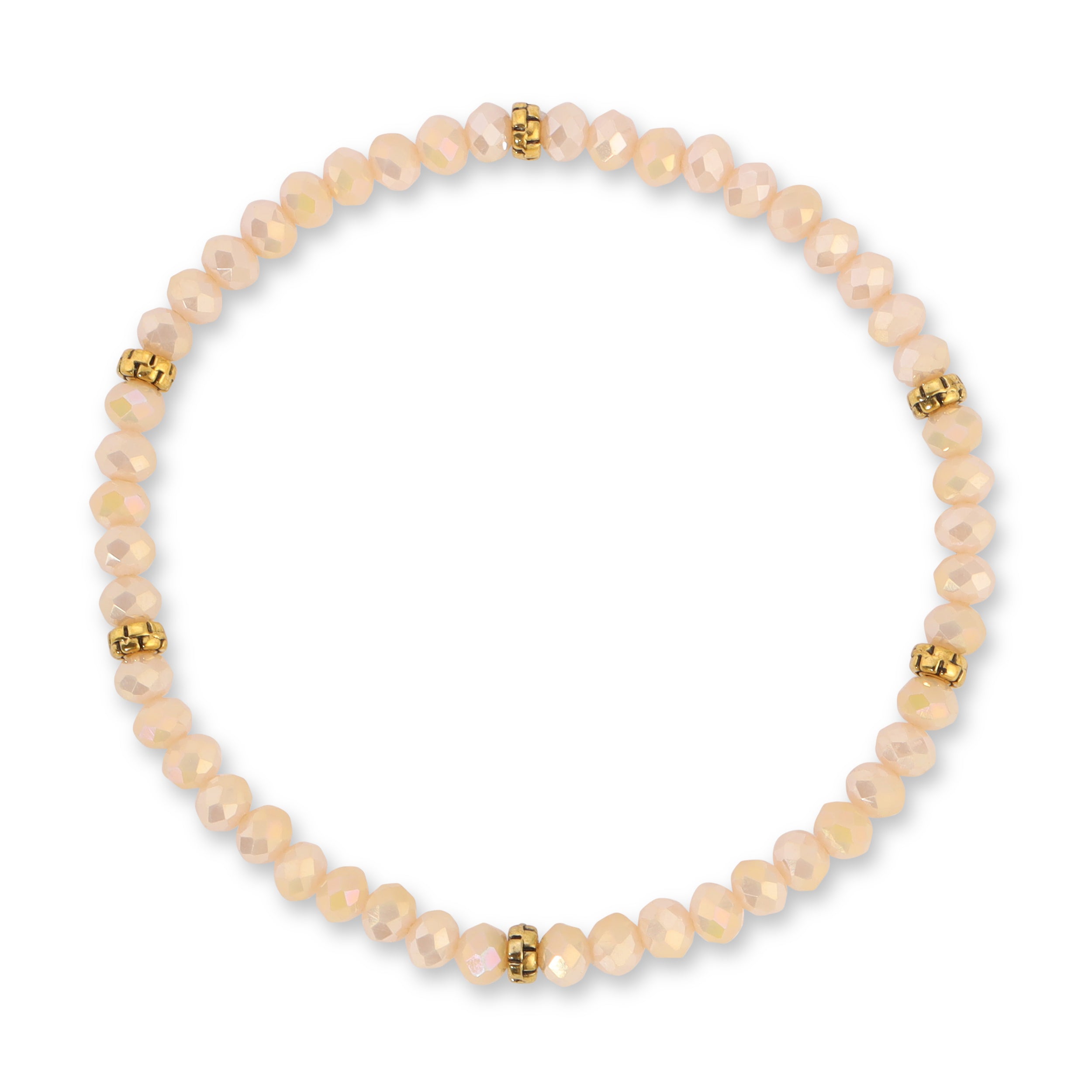 My FUN Colors Mini Crystal Bracelet Sand ab / Gold Accent-My FUN Colors-Little Giant Kidz