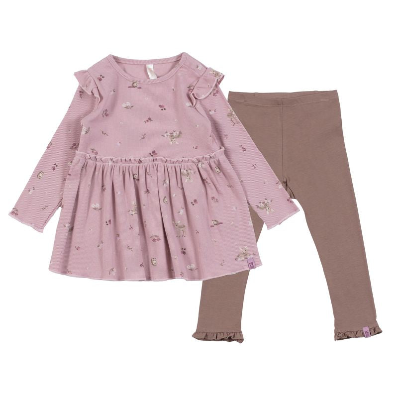 NANÖ Two-Piece Tunic Set- Lilac-NORUK-Little Giant Kidz