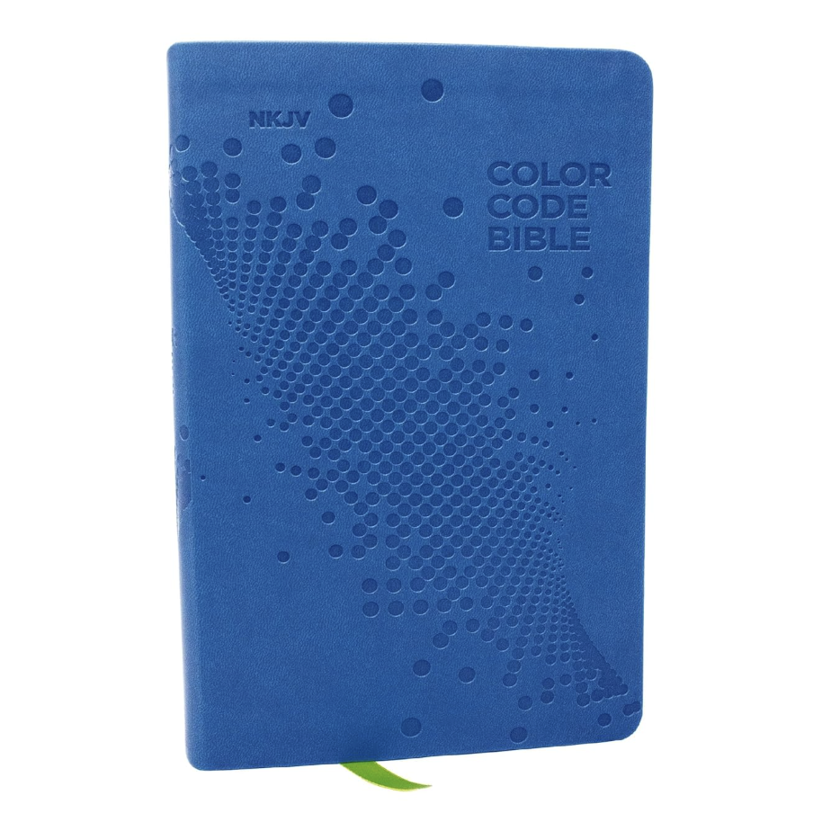 NKJV, Color Code Bible for Kids, Leathersoft - Blue-HARPER COLLINS PUBLISHERS-Little Giant Kidz