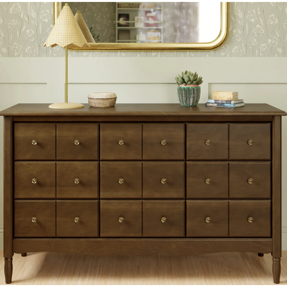 Namesake Liberty Liberty 9-Drawer Wide Assembled Dresser (56") - Natural Walnut-NAMESAKE-Little Giant Kidz