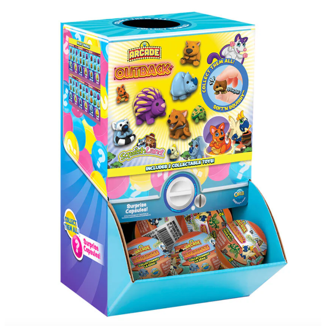 ORB Arcade Capsules Sqwishland Outback - Assorted ORB Arcade Capsules Sqwishland Outback - Assorted