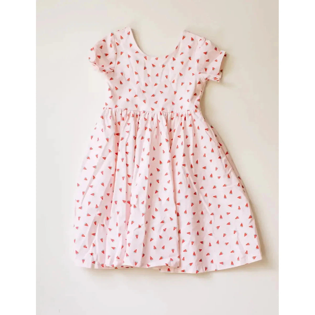Ollie Jay Classic Twirl Dress- Watermelon-Ollie Jay-Little Giant Kidz