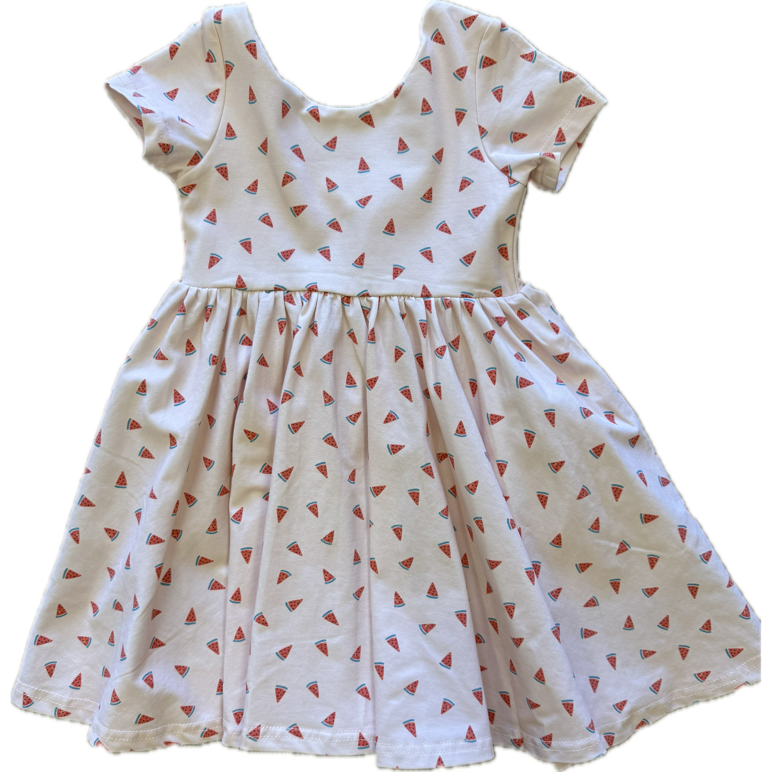 Ollie Jay Classic Twirl Dress- Watermelon-Ollie Jay-Little Giant Kidz