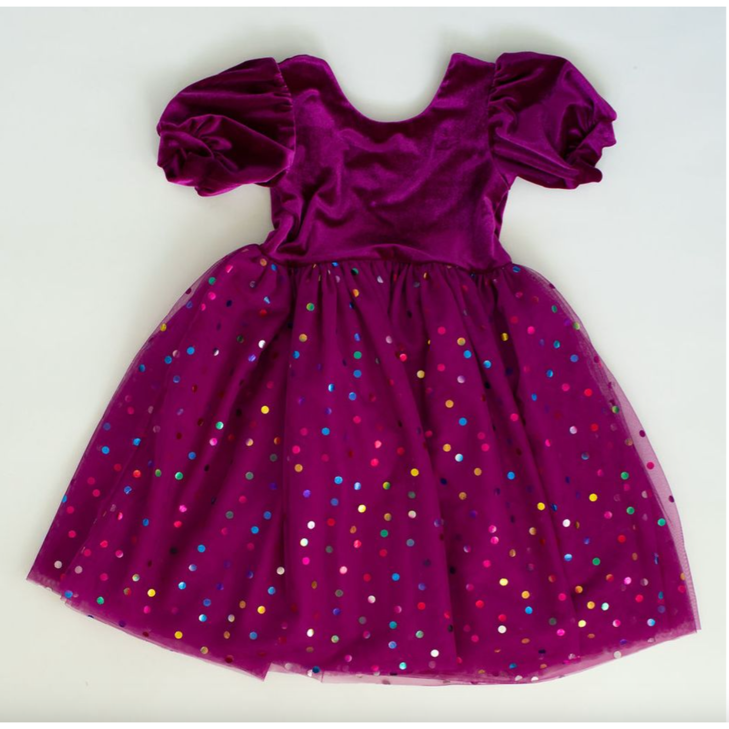 Ollie Jay Diana Dress- Velvet- Deep Purple-Ollie Jay-Little Giant Kidz