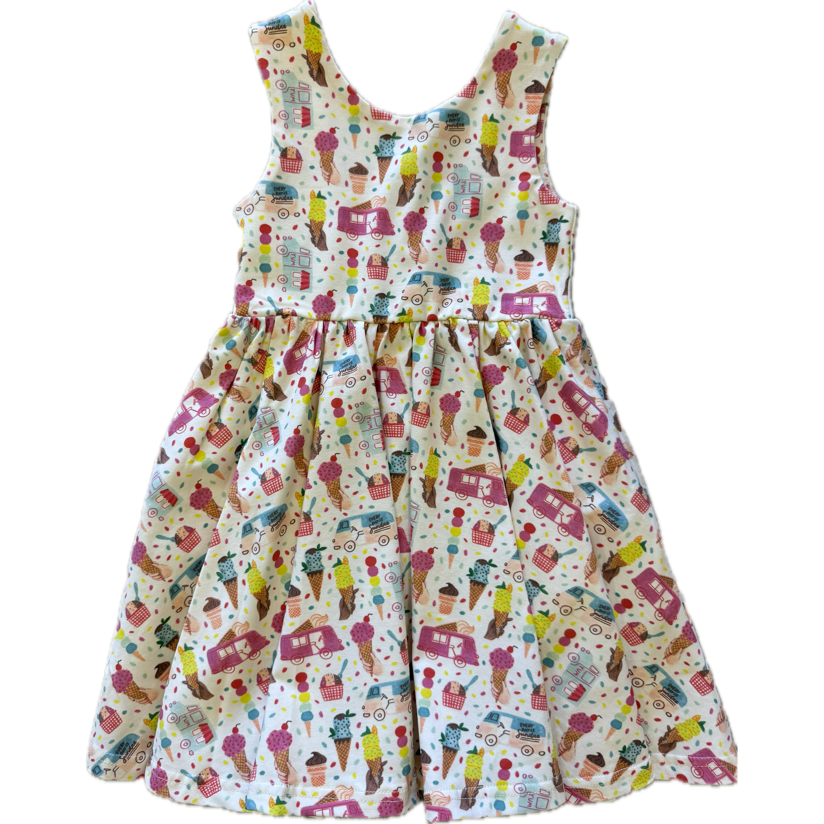 Ollie Jay Tank Dress- Ice Cream Truck-Ollie Jay-Little Giant Kidz