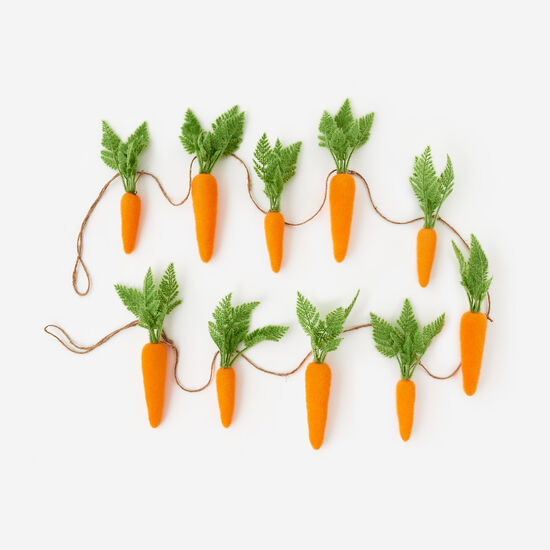 One Hundred 80 Degrees Flocked Carrot Garland - 108"-ONE HUNDRED 80 DEGREES-Little Giant Kidz