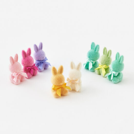 One Hundred 80 Degrees Flocked Sitting Bunny - 3.75"-ONE HUNDRED 80 DEGREES-Little Giant Kidz
