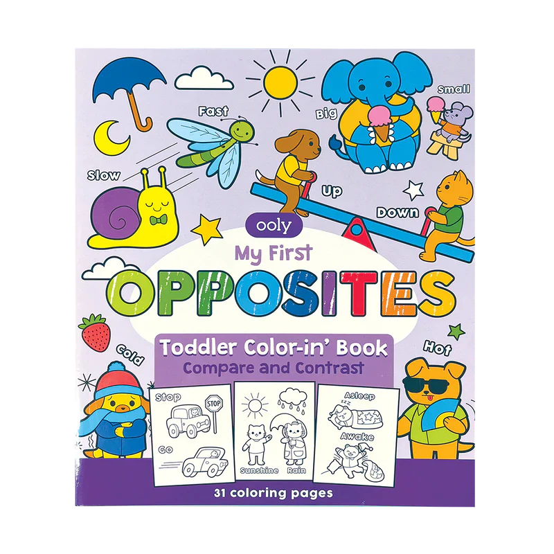 Ooly Color-In Book - My First Opposites Toddler Coloring Book-OOLY-Little Giant Kidz