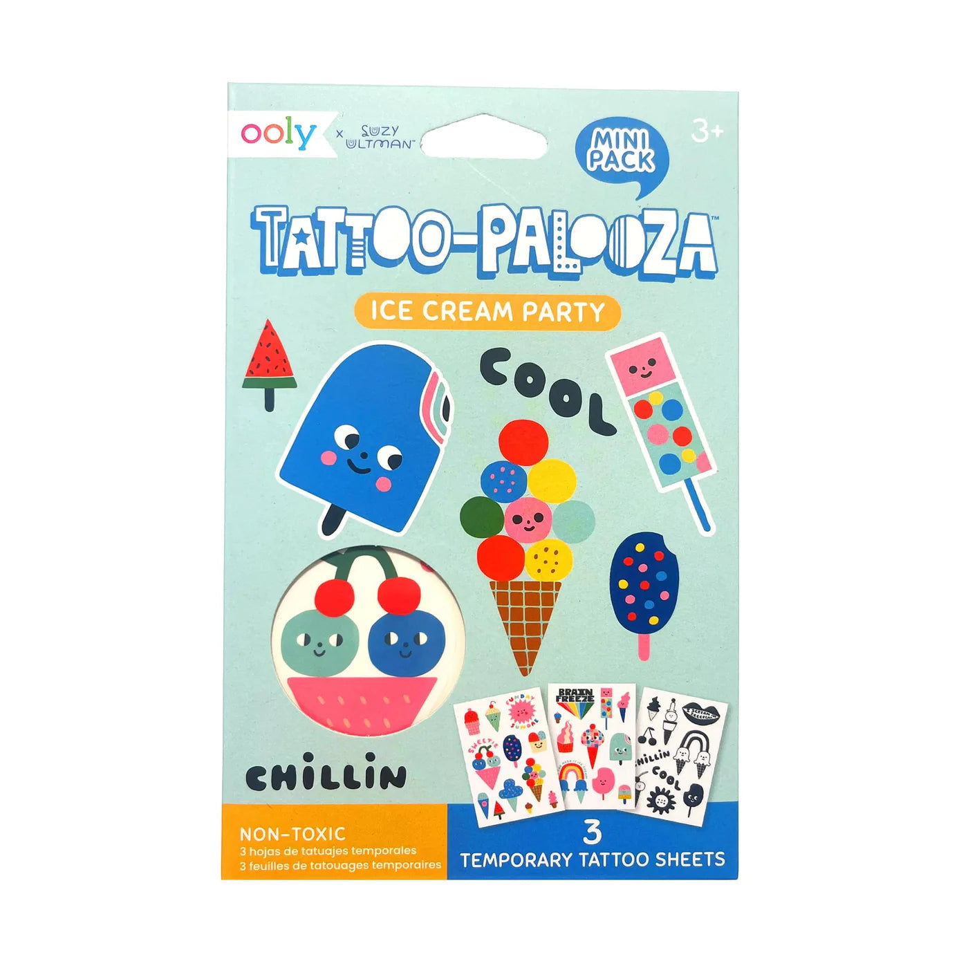 Ooly Tattoo-Palooza x Suzy Ultman: Temporary Tattoos Mini Pack - Ice Cream Party-OOLY-Little Giant Kidz