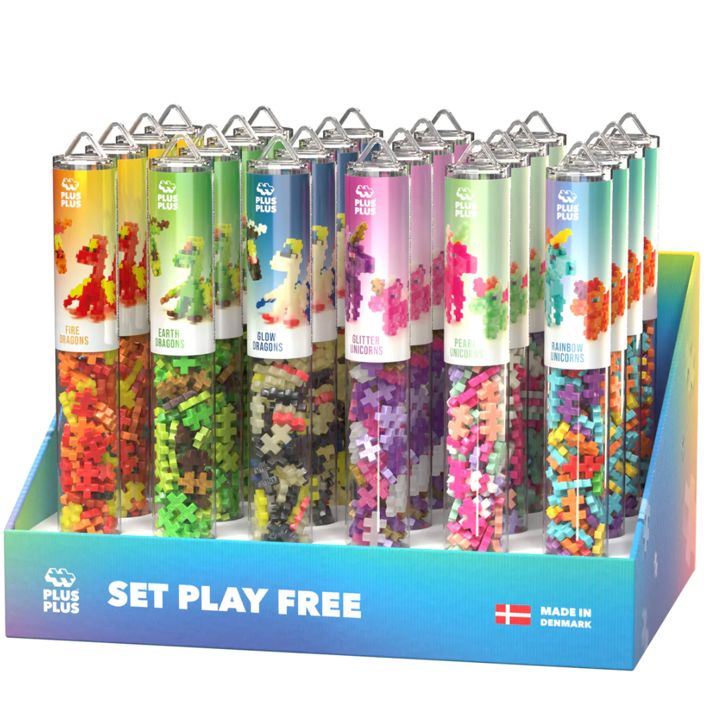 PLUS PLUS Colorverse Tubes - Dragons & Unicorns-PLUS PLUS-Little Giant Kidz