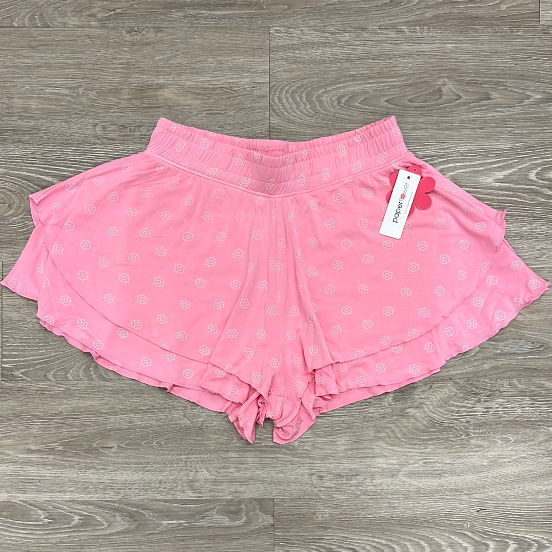 Paper Flower All Over Print Floral Ruffle Short - Candy Pink-Paper Flower-Little Giant Kidz