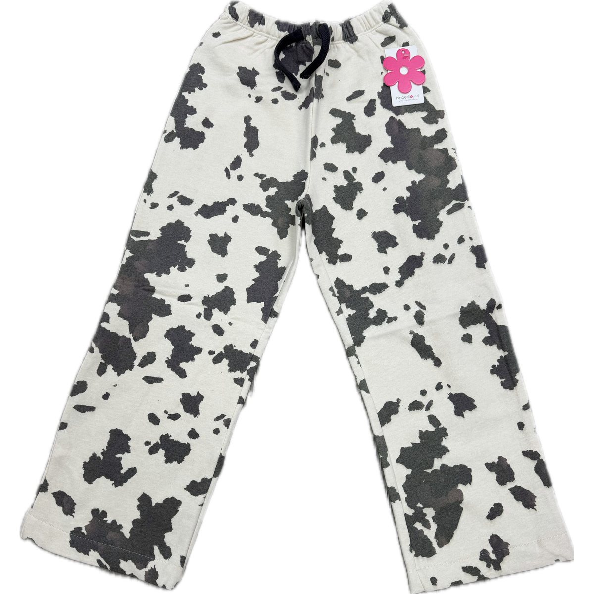 Paper Flower Cowprint Sweatpants-Paper Flower-Little Giant Kidz