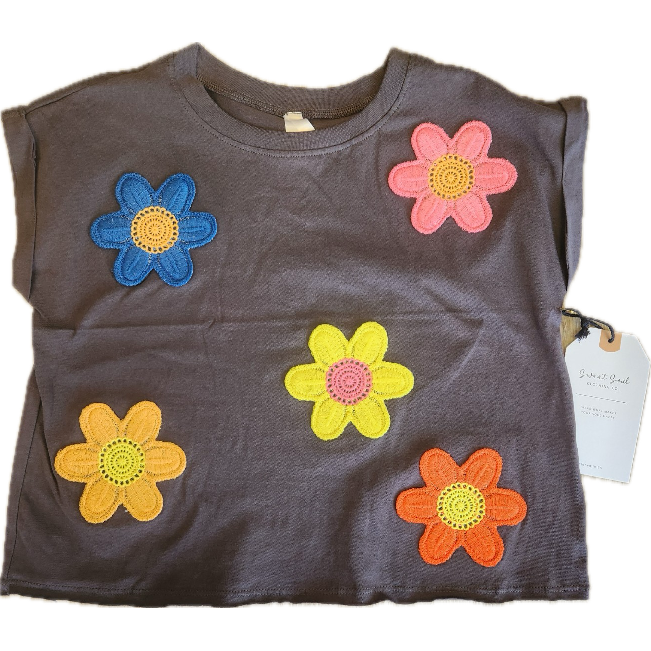 Paper Flower Crochet Flowers Sleeveless Shirt-Paper Flower-Little Giant Kidz