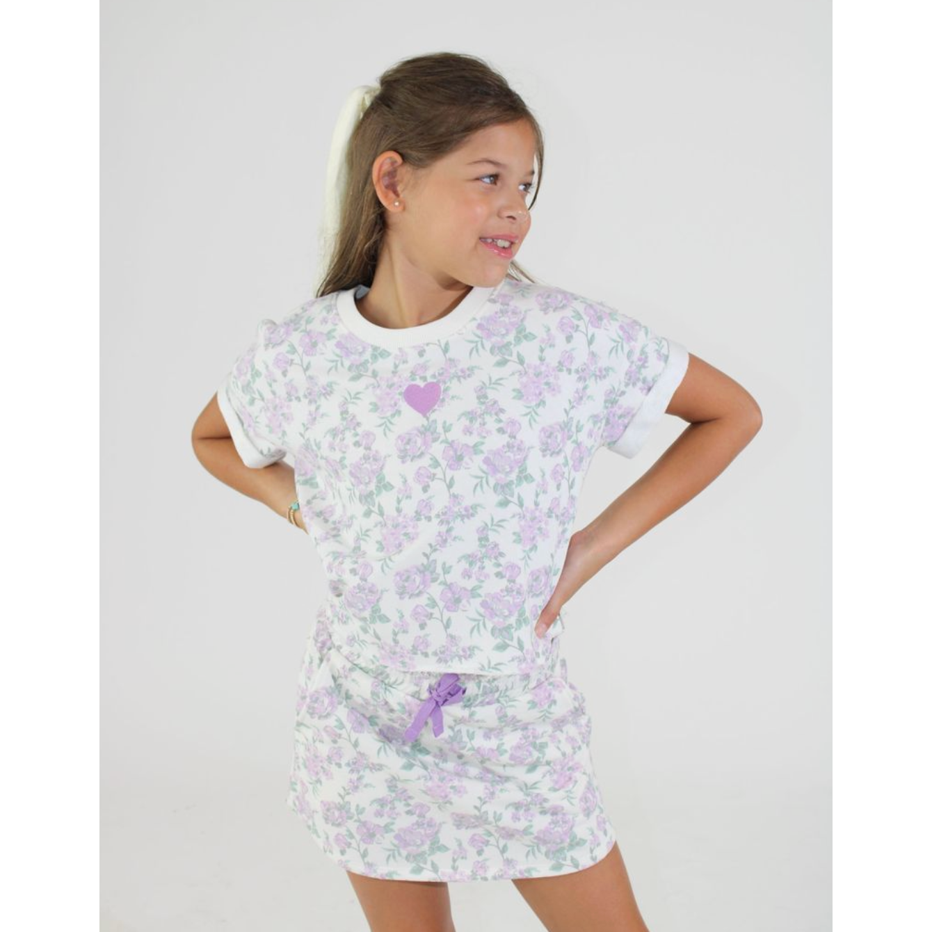 Paper Flower Floral Print With Embroidery Top-Paper Flower-Little Giant Kidz