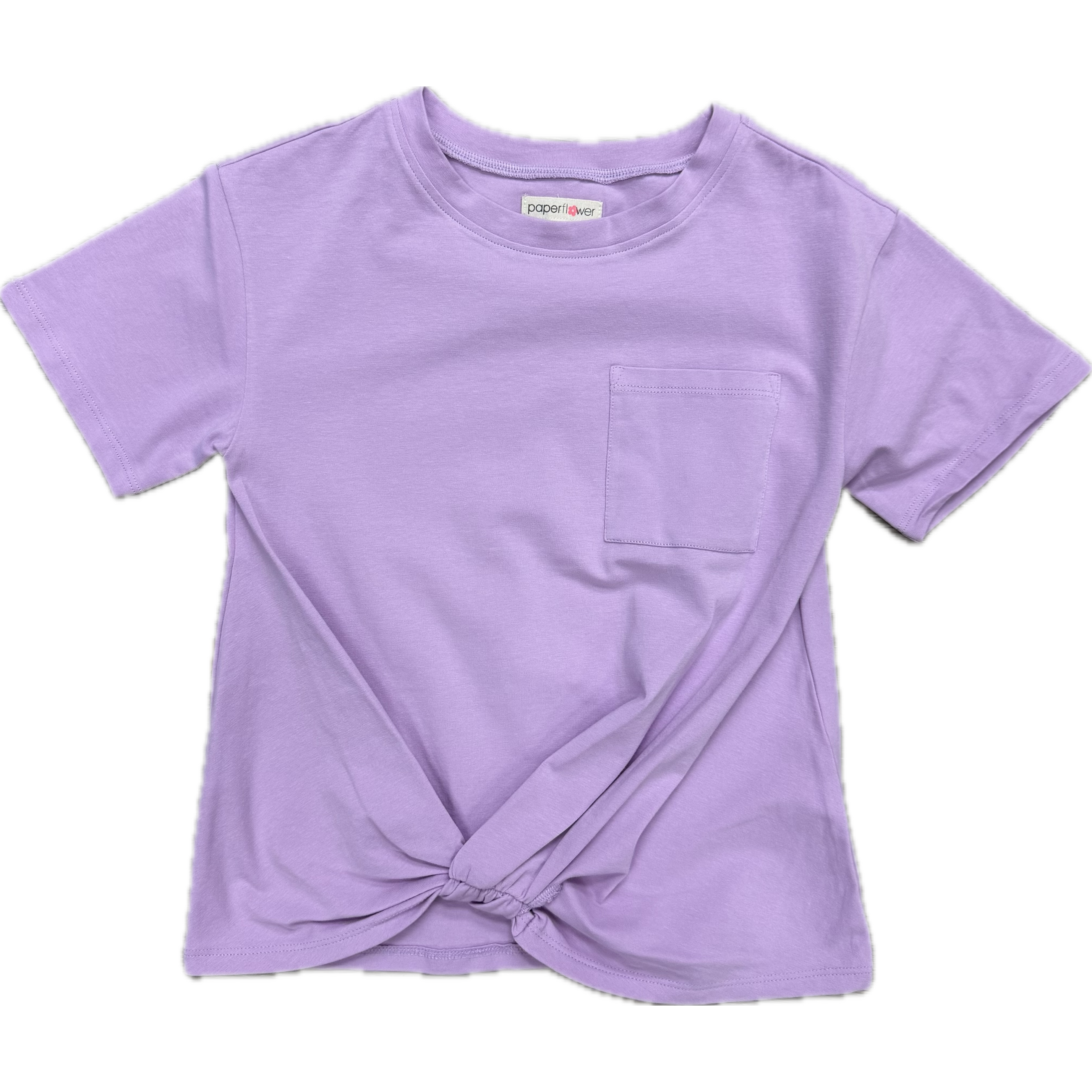 Paper Flower Knot and Front Pocket Shirt- Orchid Bouquet-Paper Flower-Little Giant Kidz