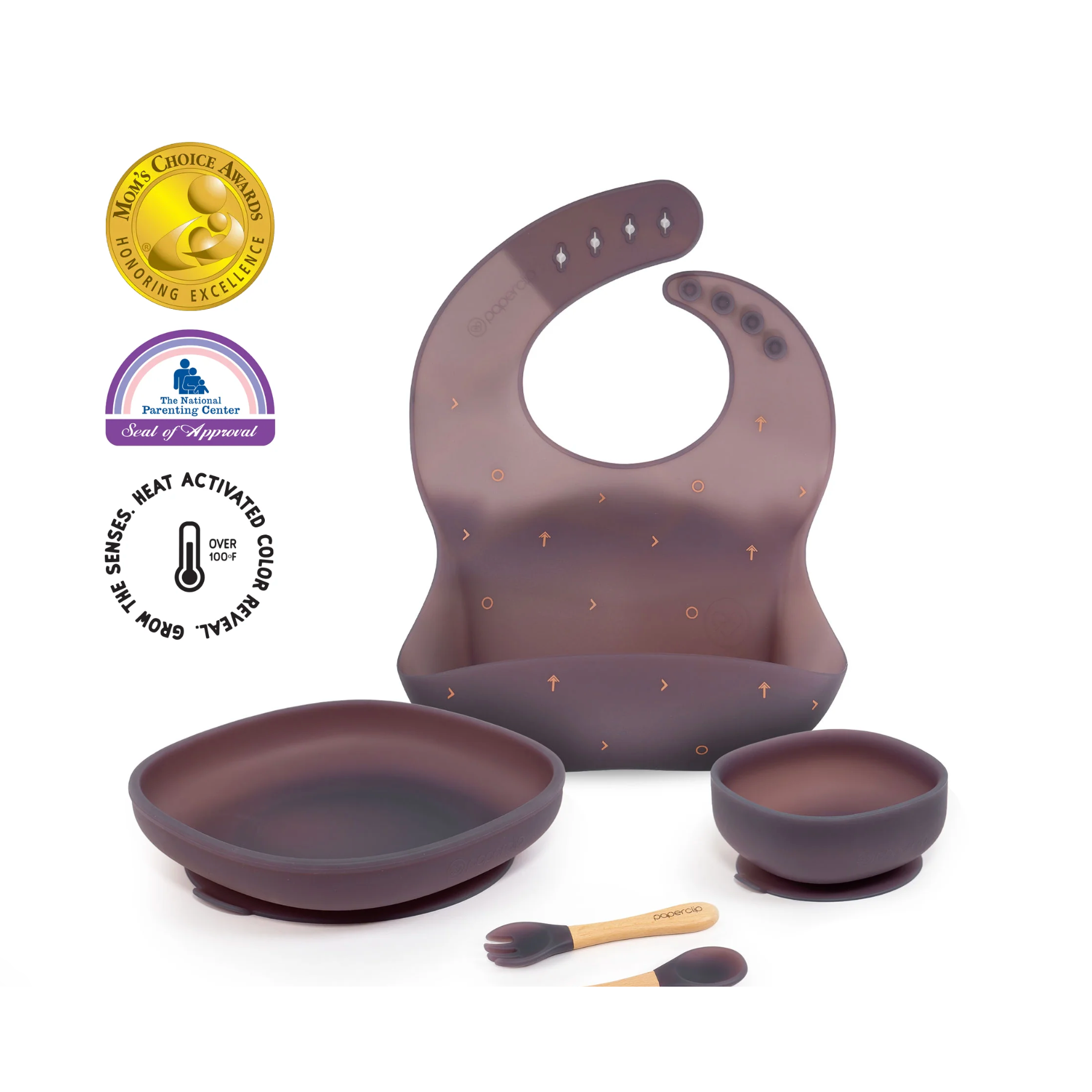 Paperclip - The Foodie Kit: Color Changing Feeding Set - Light Moon & Sea Salt-Paperclip-Little Giant Kidz