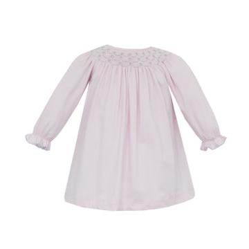 Petit Bebe Ellie - Solid Pink Knit Bishop Long Sleeve-PETIT BEBE-Little Giant Kidz