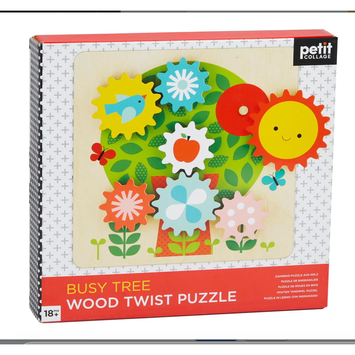 Petit Collage Wood Twist Puzzle Busy Tree-Petit Collage-Little Giant Kidz