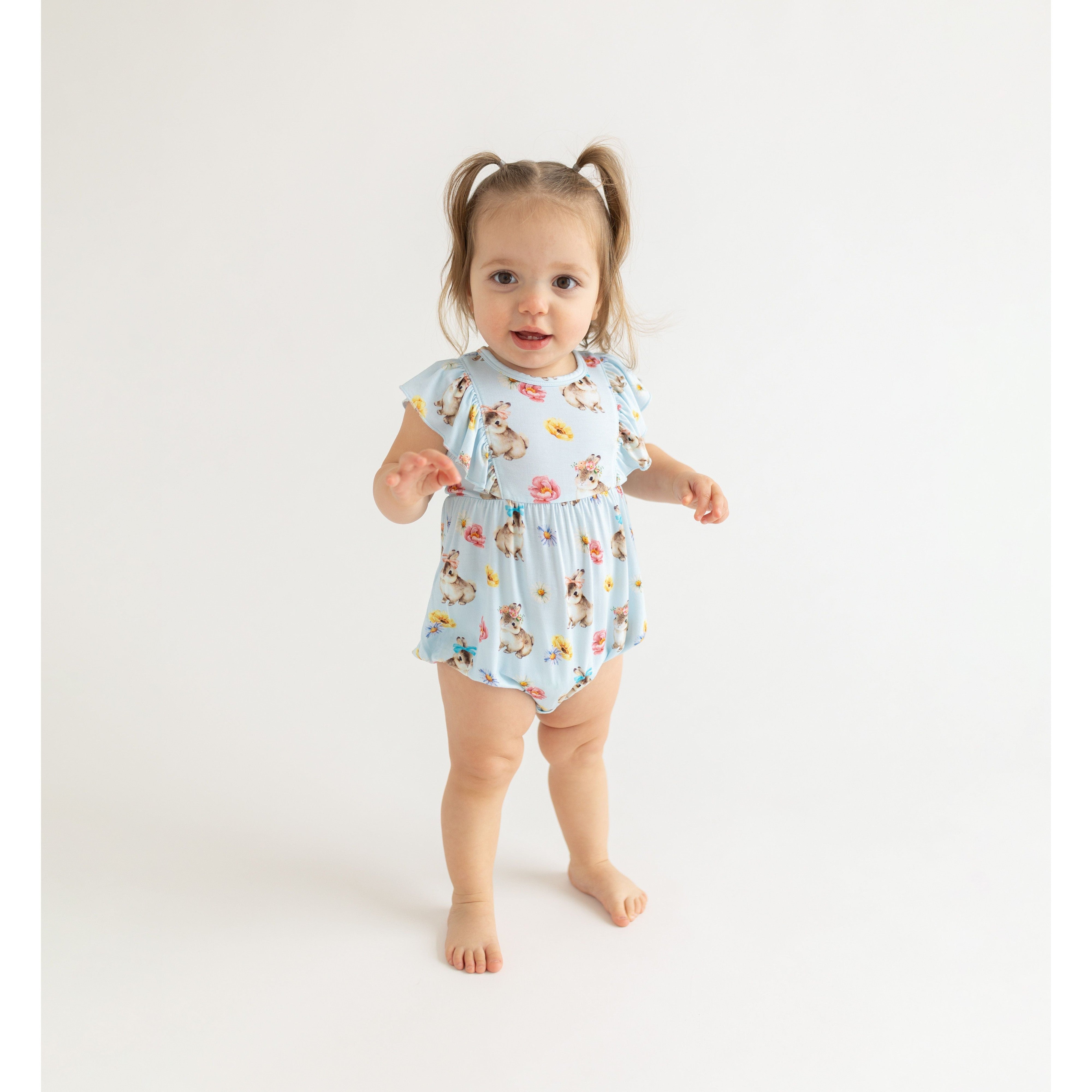 Posh Peanut Tinsley Jane Flutter Sleeve Bubble Romper-POSH PEANUT-Little Giant Kidz