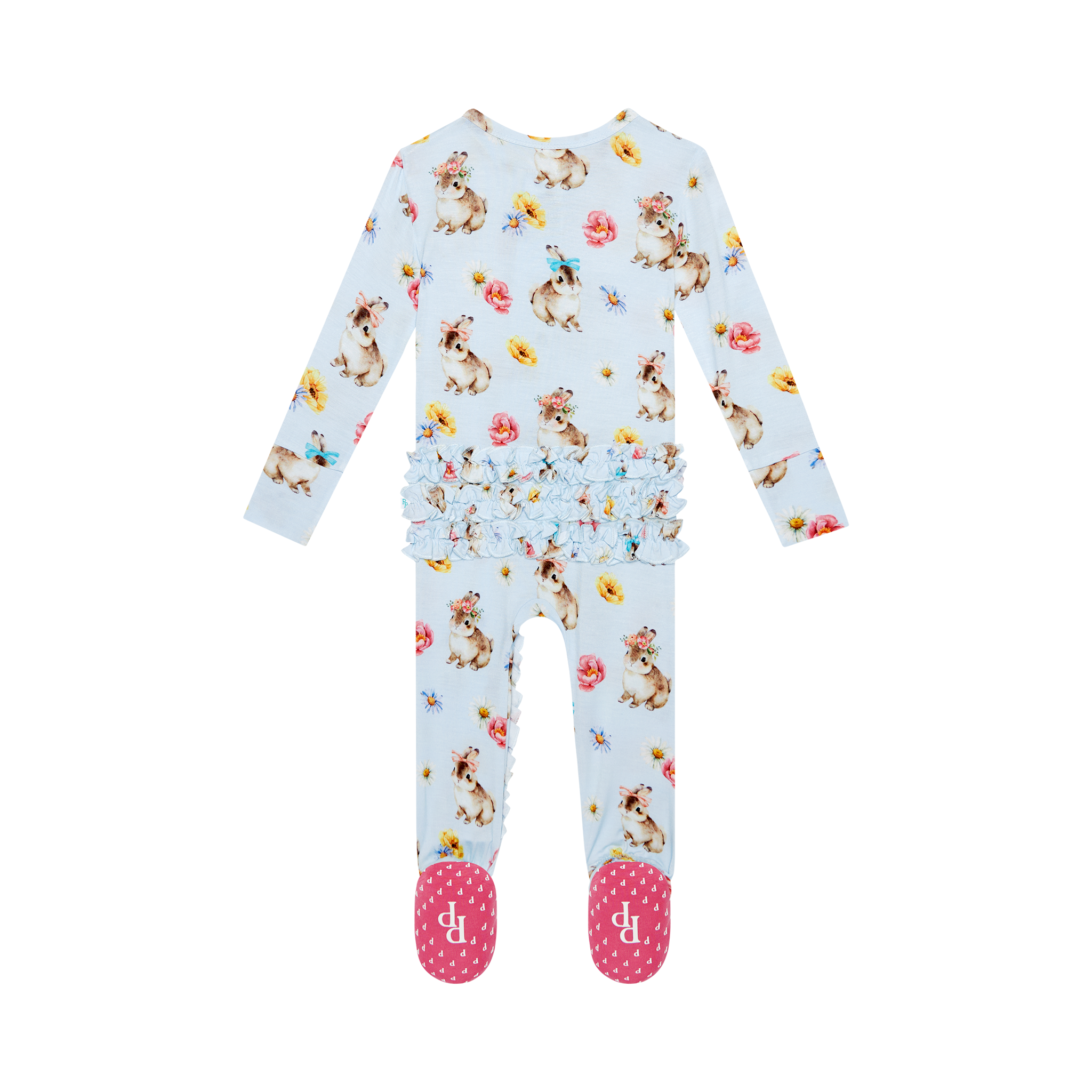 Posh Peanut Tinsley Jane Footie Ruffled Zippered One Piece-POSH PEANUT-Little Giant Kidz