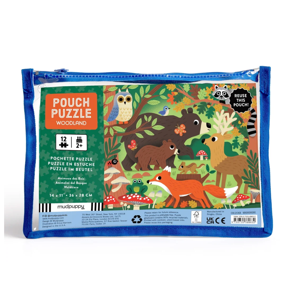 Pouch Puzzle- Woodland-CHRONICLE BOOKS-Little Giant Kidz