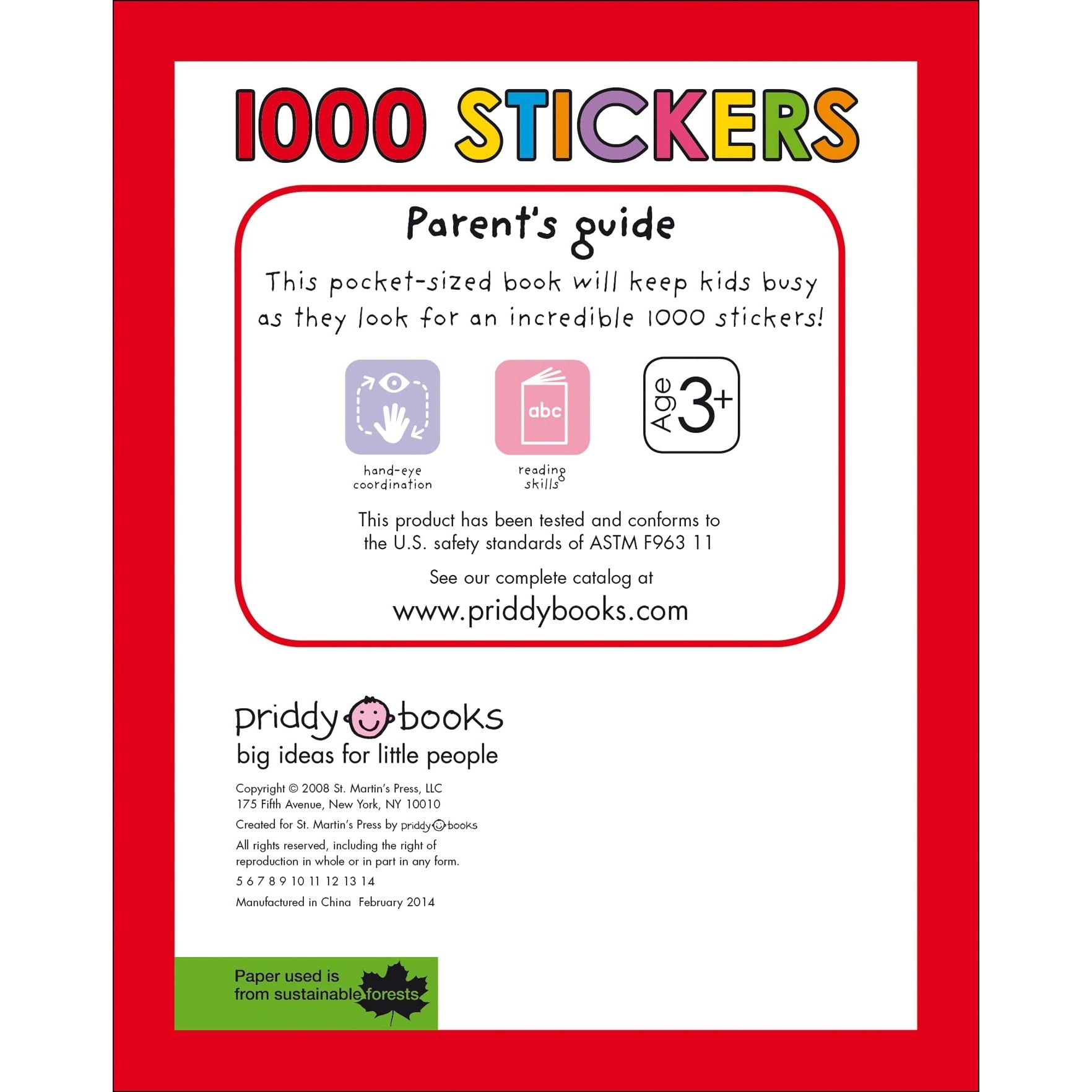 Priddy Books: 1000 Stickers: Pocket-Sized (Sticker Activity Fun)-MACMILLAN PUBLISHERS-Little Giant Kidz