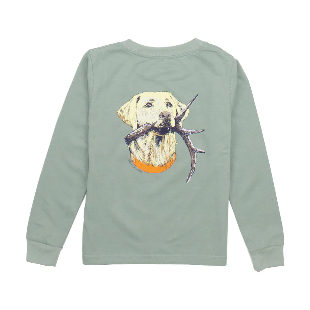 Properly Tied Antler Lab Long Sleeve Tee - Sage-Properly Tied-Little Giant Kidz