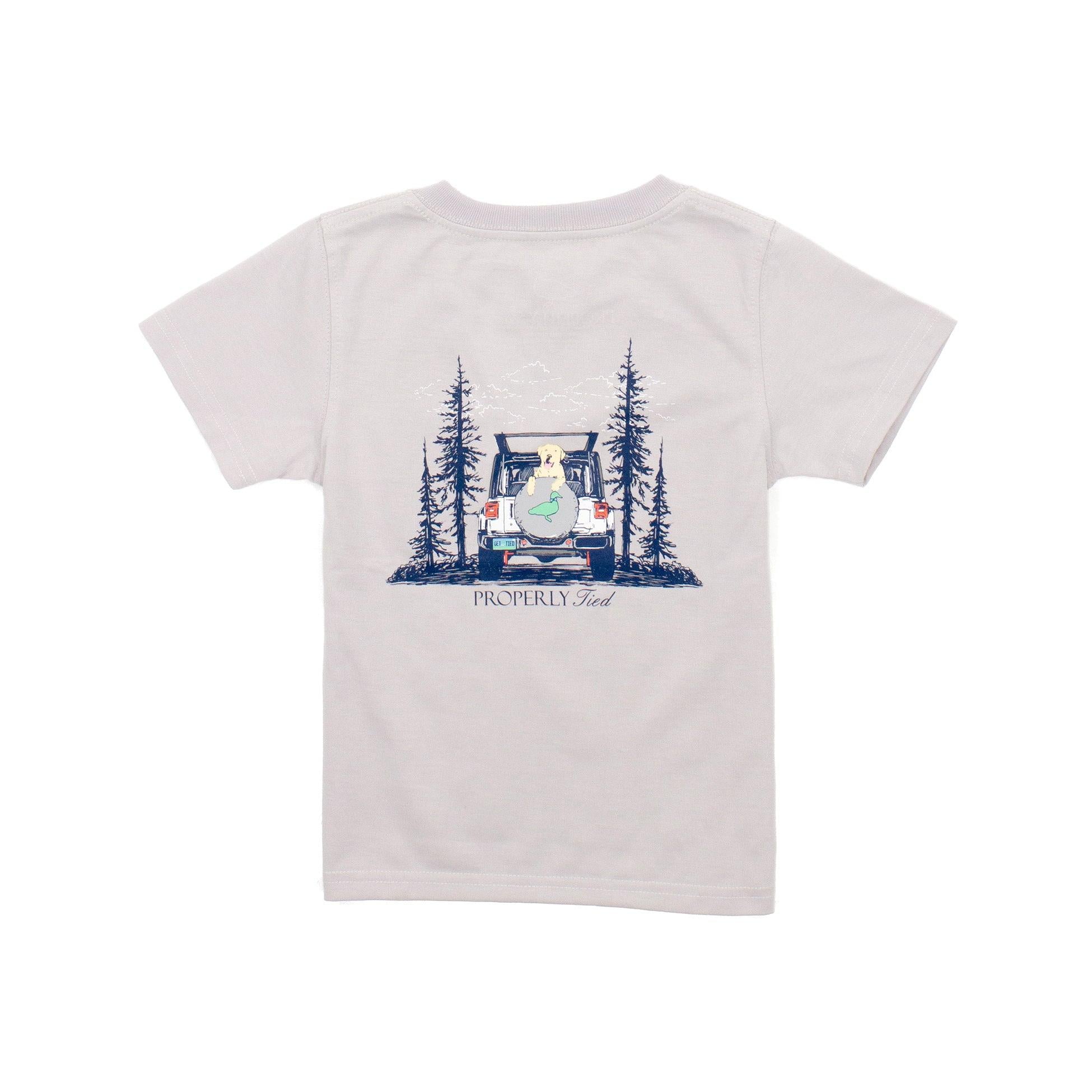 Properly Tied Boys Catch A Ride Short Sleeve- Ice Grey-Properly Tied-Little Giant Kidz