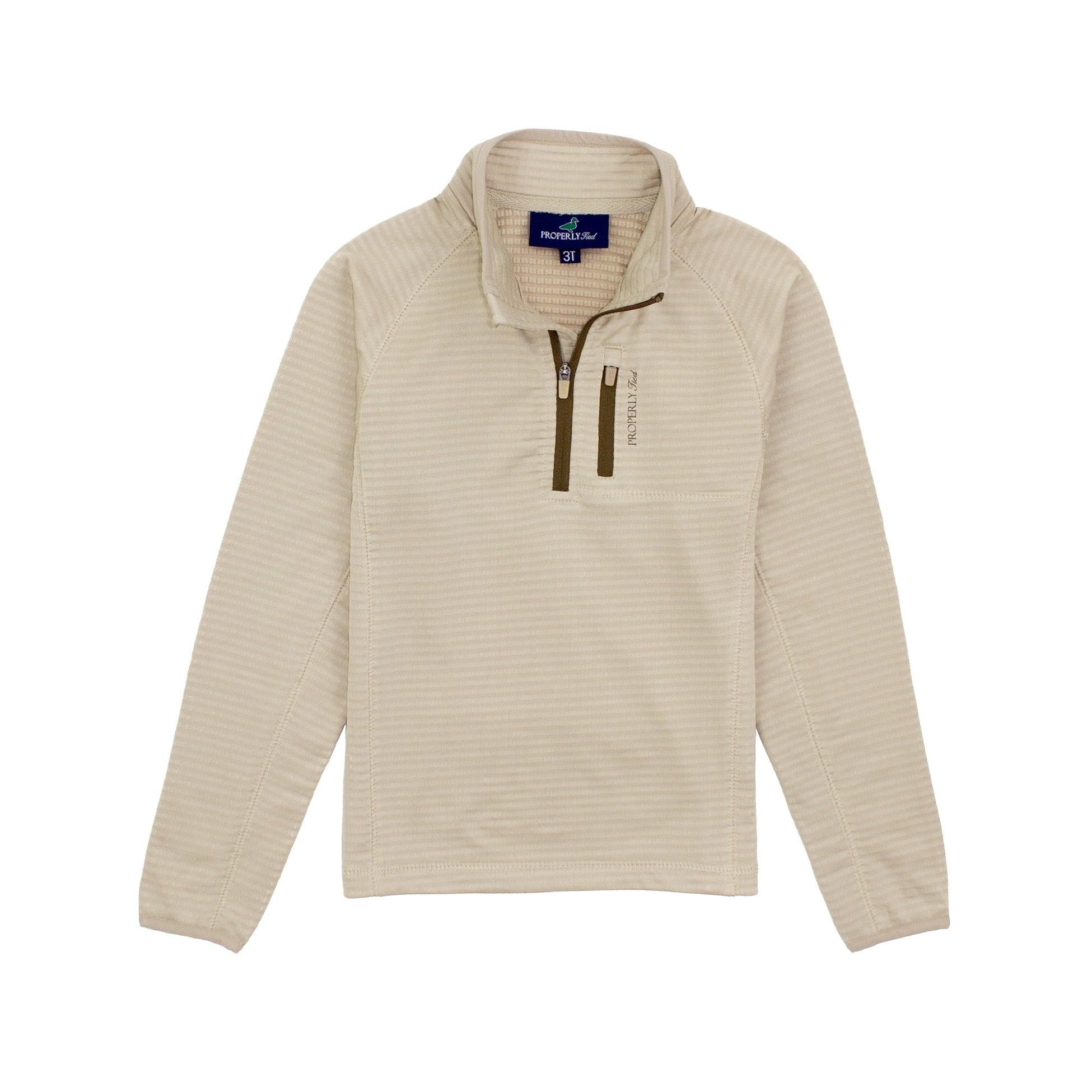 Properly Tied Boys Fairhope Pullover- Khaki-Properly Tied-Little Giant Kidz
