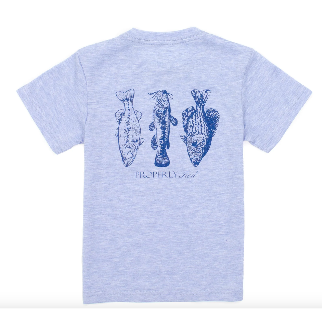 Properly Tied Boys Portland Short Sleeve Pocket Tee Shirt-Blue Heather-Properly Tied-Little Giant Kidz