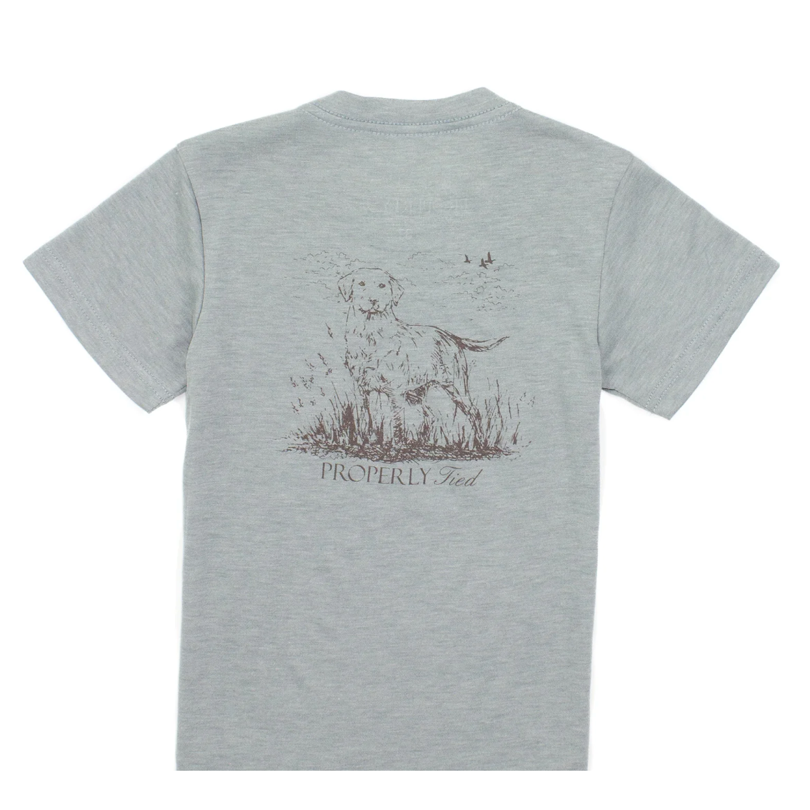 Properly Tied Boys Portland Short Sleeve Pocket Tee Shirt- Moss Grey-Properly Tied-Little Giant Kidz