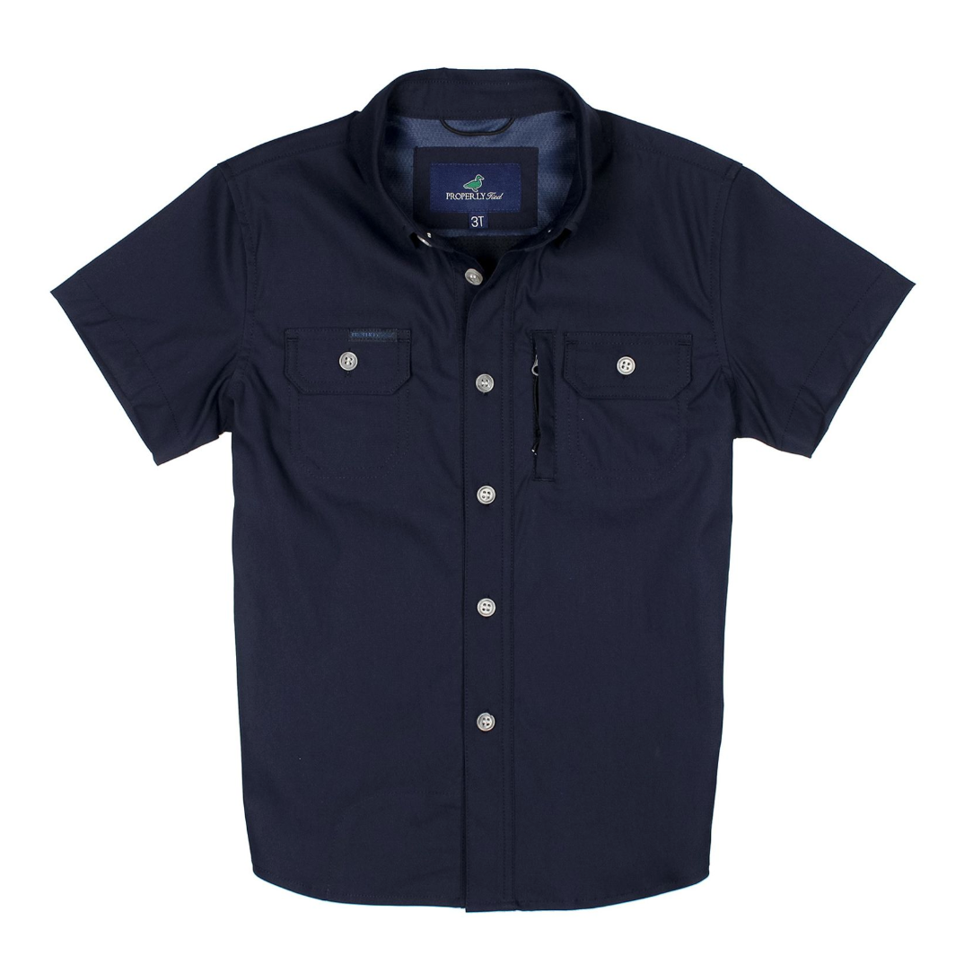 Properly Tied Boys Scout Shirt- Navy-Properly Tied-Little Giant Kidz