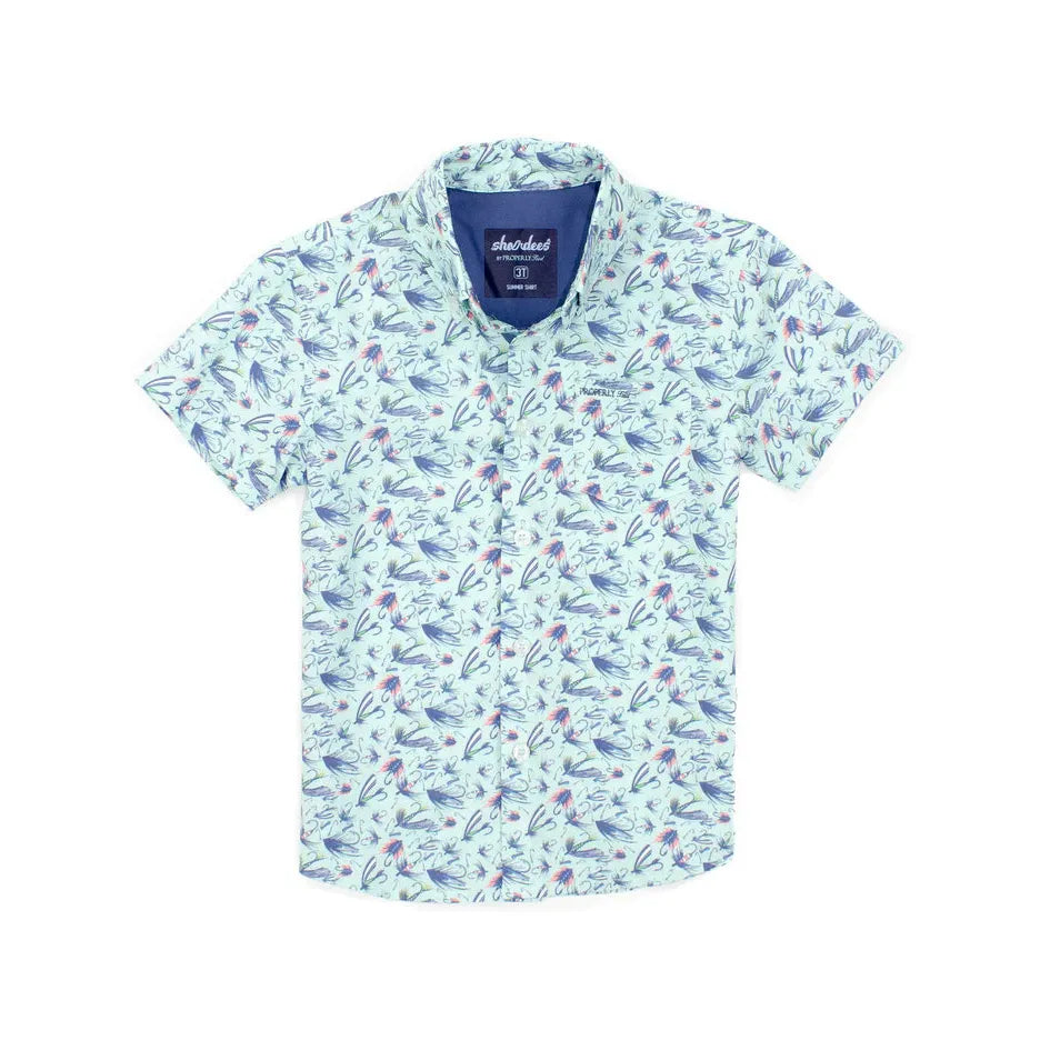 Properly Tied Boys Shordees Summer Shirt- Stay Fly-Properly Tied-Little Giant Kidz
