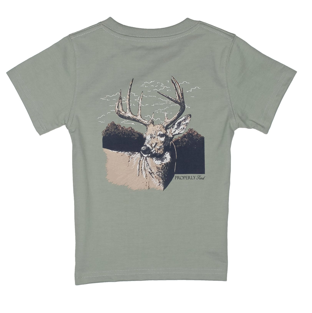 Properly Tied Boys Short Sleeve Shirt- Buck Sage-Properly Tied-Little Giant Kidz