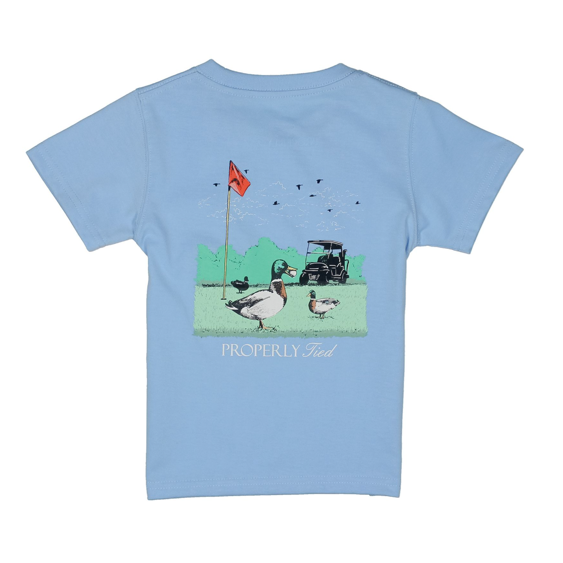 Properly Tied Boys Short Sleeve Shirt- Fowl Play Light Blue-Properly Tied-Little Giant Kidz
