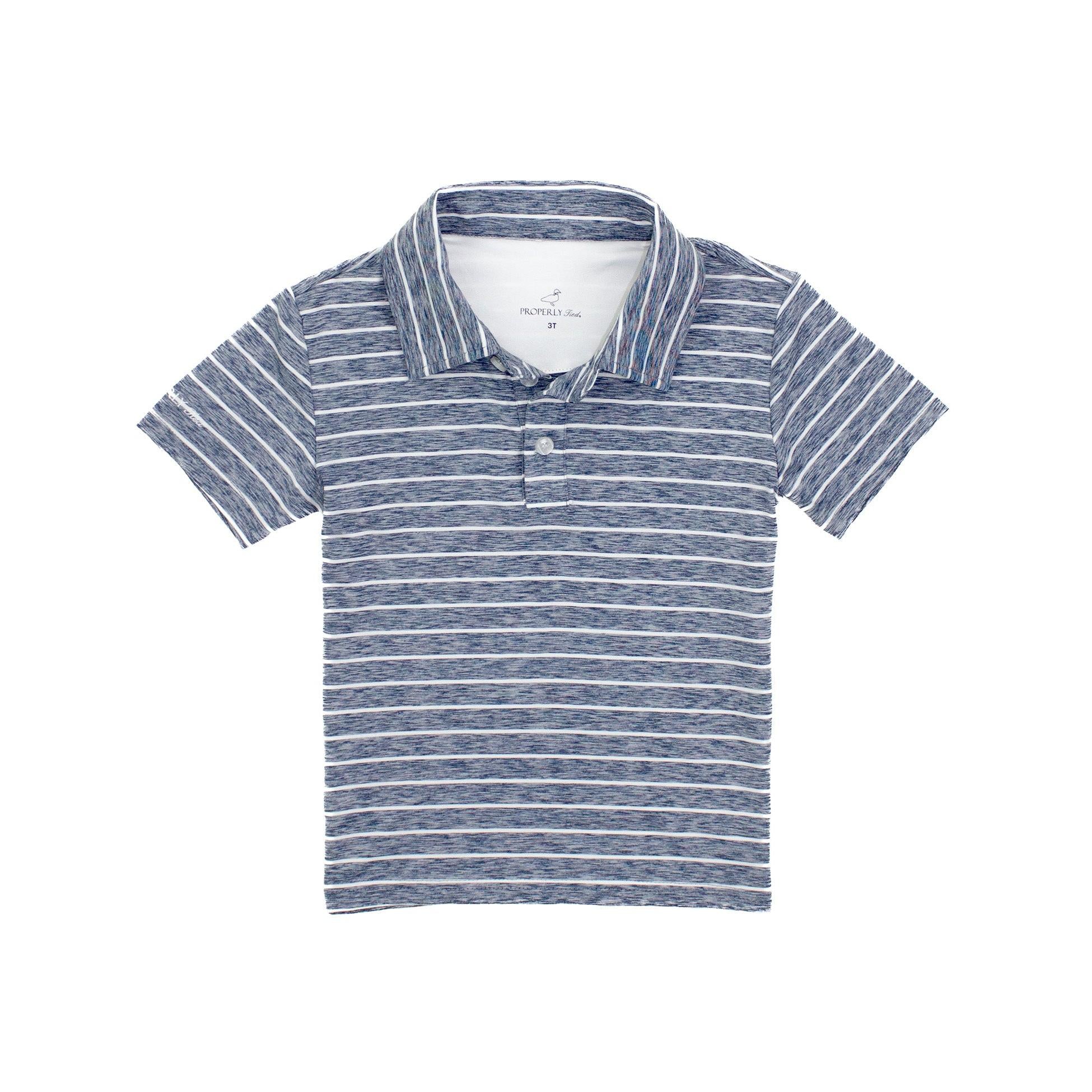 Properly Tied Boys Starboard Polo-River Blue-Properly Tied-Little Giant Kidz
