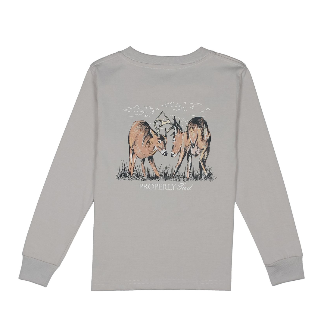 Properly Tied BoysLong Sleeve- Trophy Season Ice Grey-Properly Tied-Little Giant Kidz