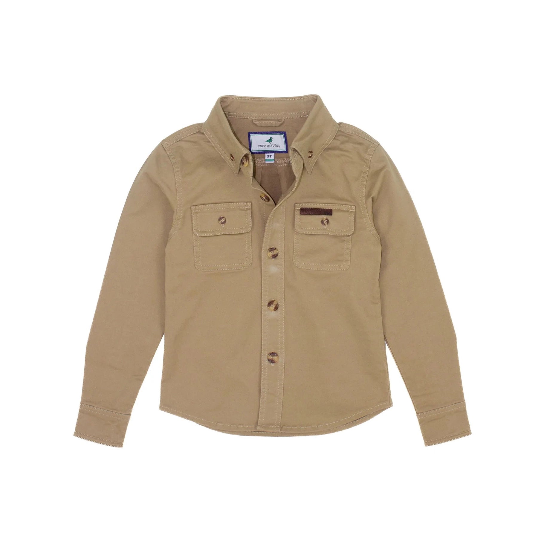 Properly Tied Harvest Work Shirt Camel-Properly Tied-Little Giant Kidz