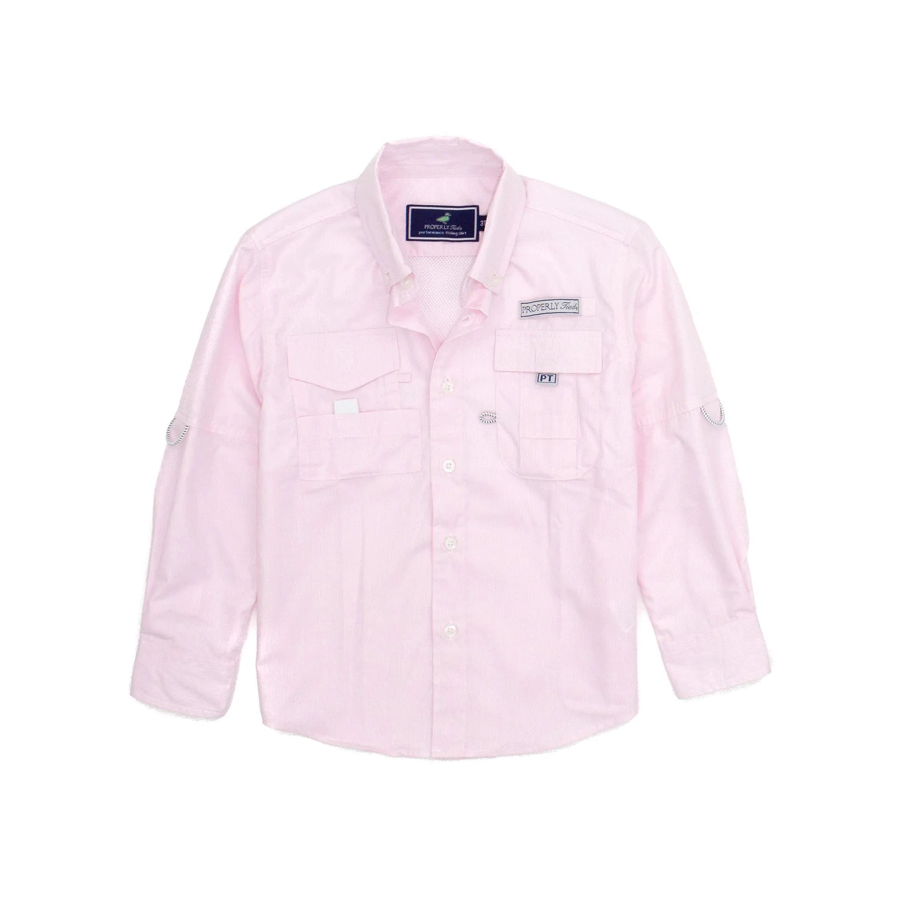 Properly Tied Light Pink Performance Fishing Shirt-Properly Tied-Little Giant Kidz