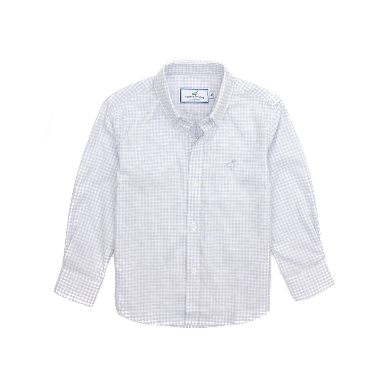 Properly Tied Park Avenue Dress Shirt - Smoke Check-Properly Tied-Little Giant Kidz