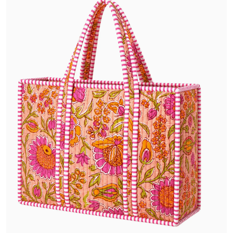 Queens Design MINI QUILTED TOTE BAGS - Orange-Queens Design-Little Giant Kidz