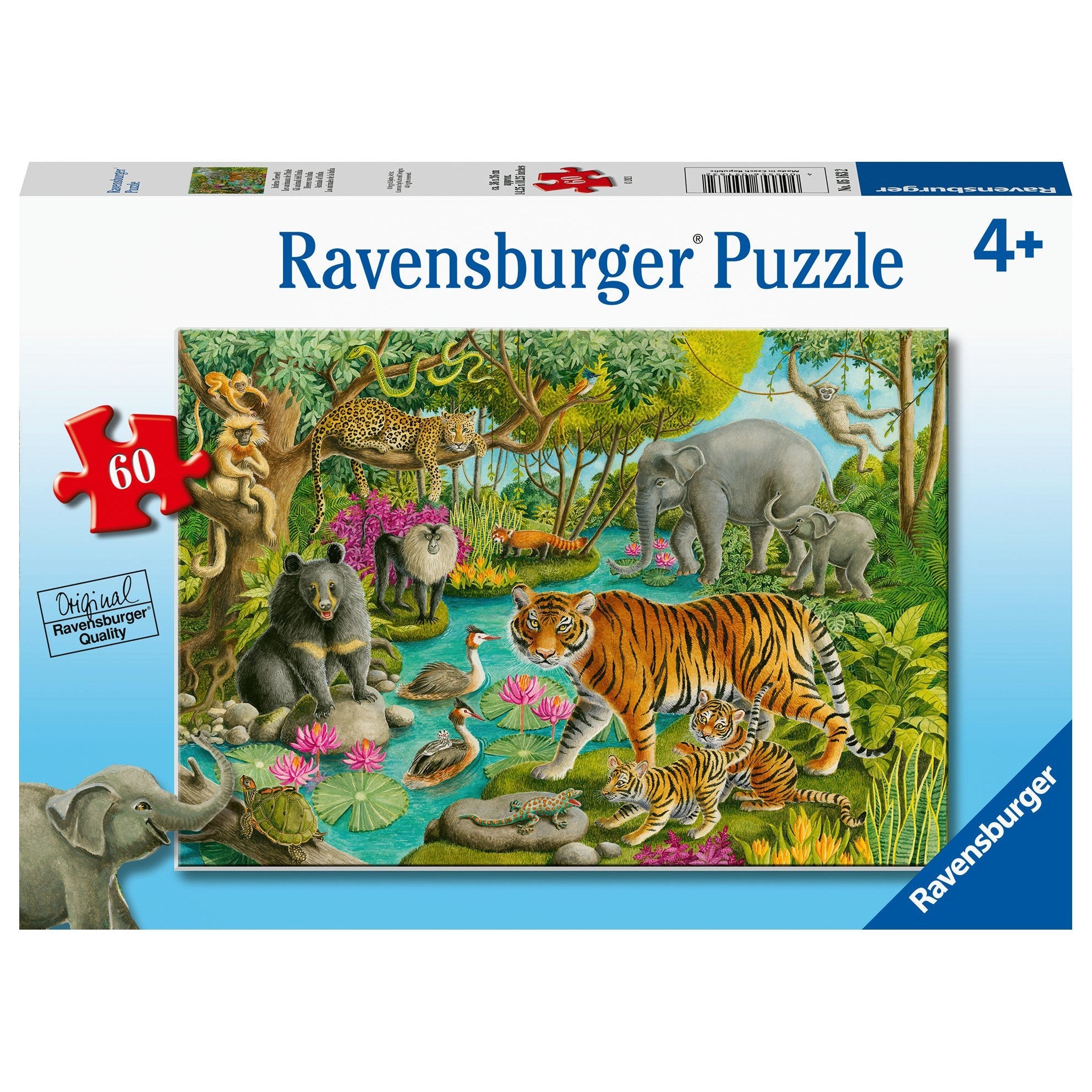 Ravensburger Animals of India 60 Piece Puzzle-RAVENSBURGER-Little Giant Kidz