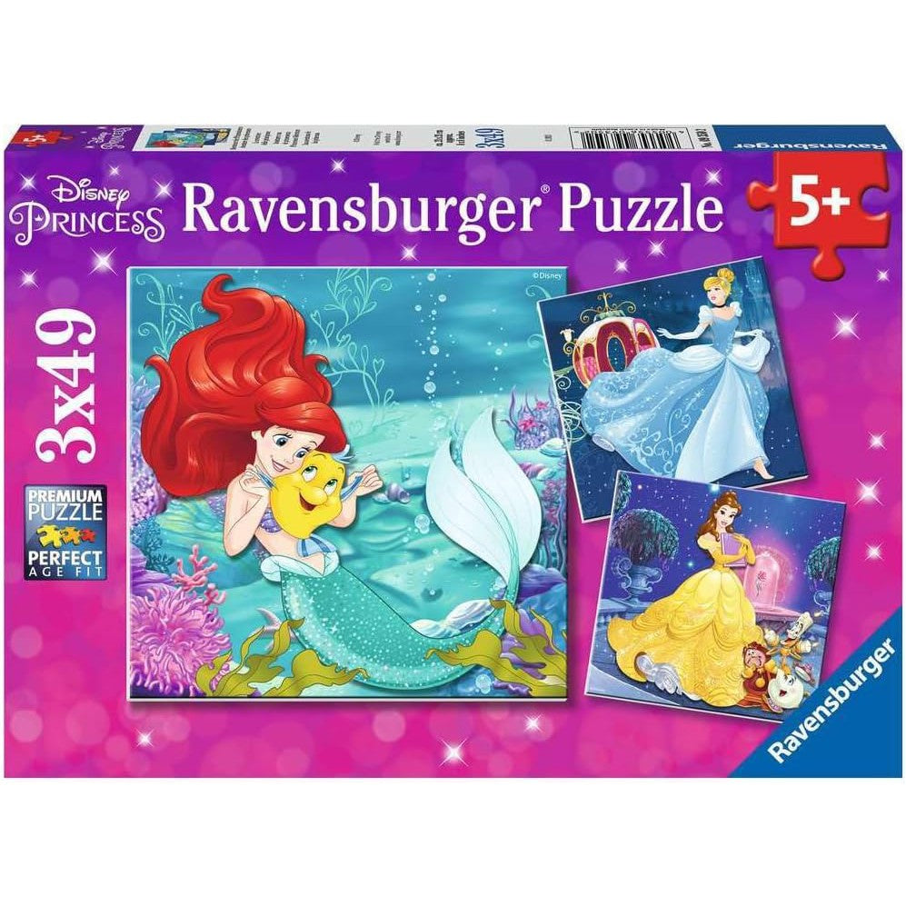Ravensburger Disney Princesses Adventure 3 x 49 Piece Puzzle-RAVENSBURGER-Little Giant Kidz