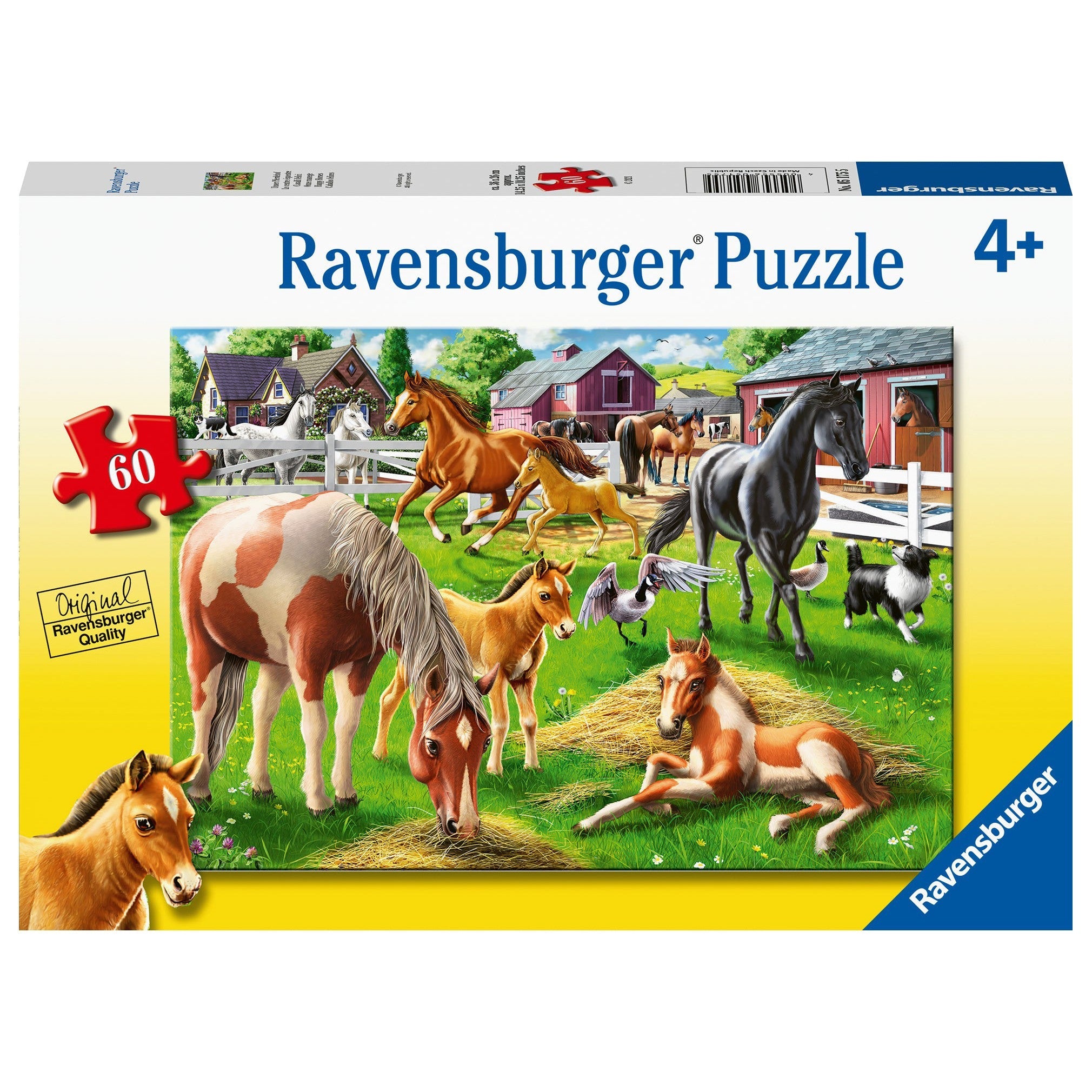 Ravensburger Happy Horses 60 Piece Puzzle-RAVENSBURGER-Little Giant Kidz